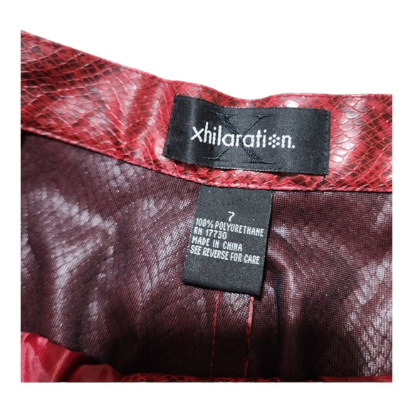 Y2K dead stock new snake print pants vintage vegan leather size 7 - Picture 5 of 10